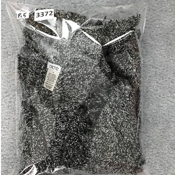 Cache Cardigan Womens Size XS Black / White Weave Fringe Hem Long Sleeve Drapey - Picture 9 of 9